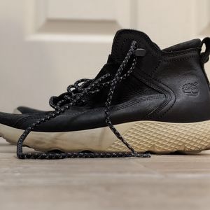 Timberland black leather sneakers mens size 7